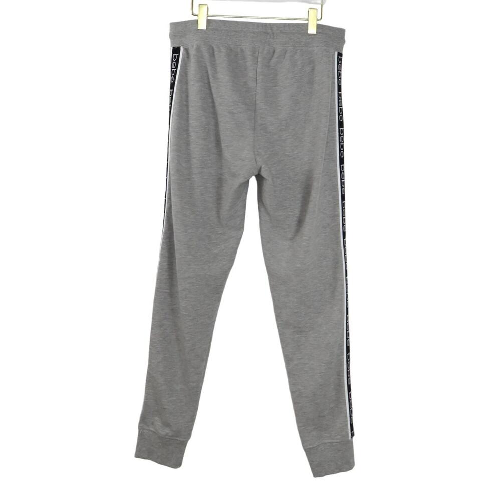 Y2k Bebe Gray & Black Logo Jogger Sweatpants Large - Picture 6 of 8
